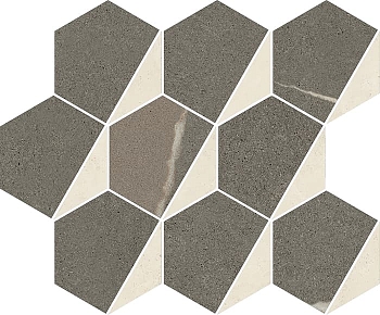 Мозаика Metropolis Mosaico Hexagon Warm 25.4x31